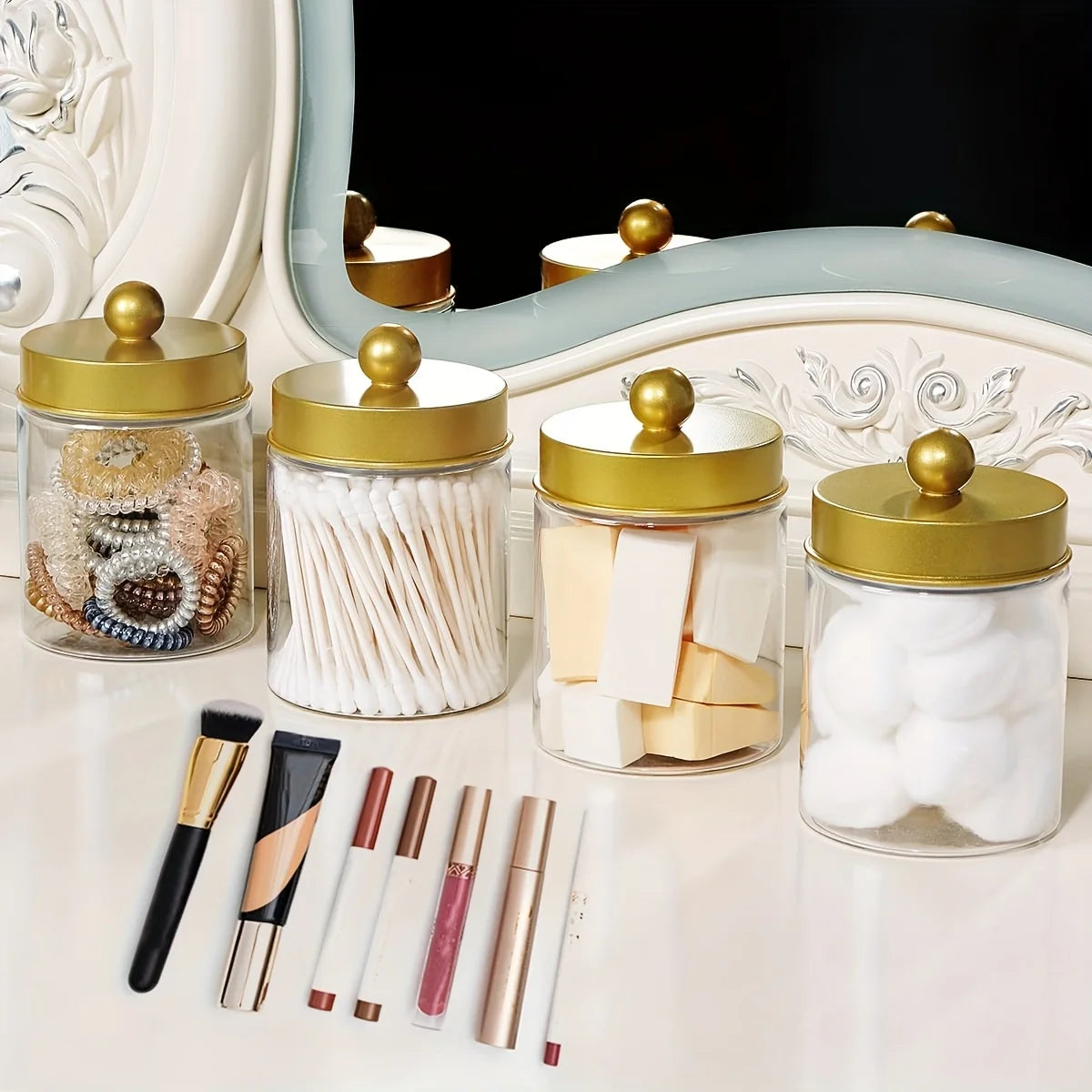 Gold Essential Holders With Labels