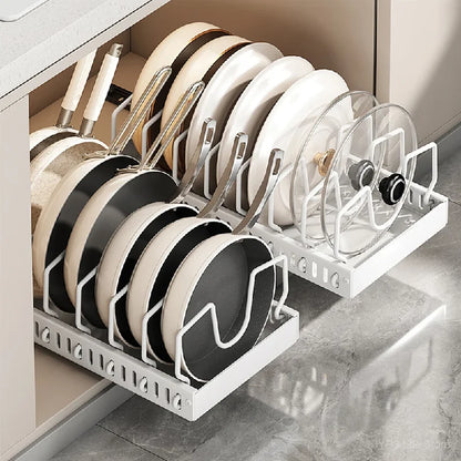 Steel Under Cabinet Pull-Out Pots and Pans Organizer