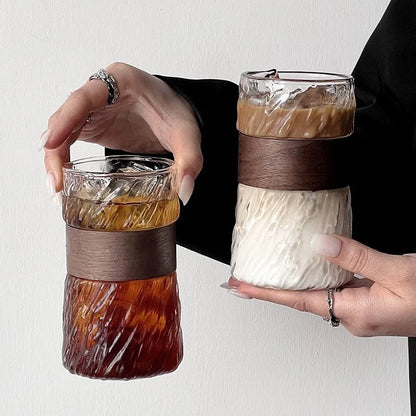 Coffee Glass With Cup Cover