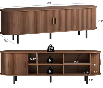 Modern Elegant TV Stand with Power Outlets