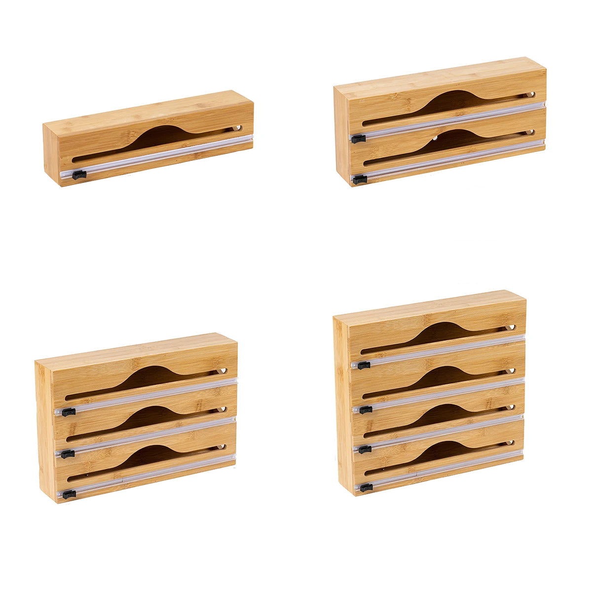 Bamboo Kitchen Wrap Dispenser & Cutter Box