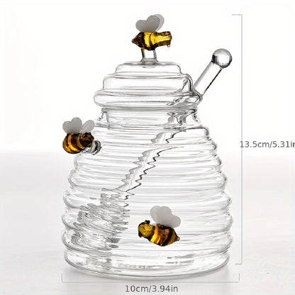 Glass Honey Jar with Dipper