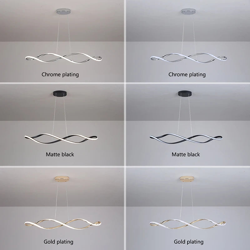LED Spiral Glow Pendant