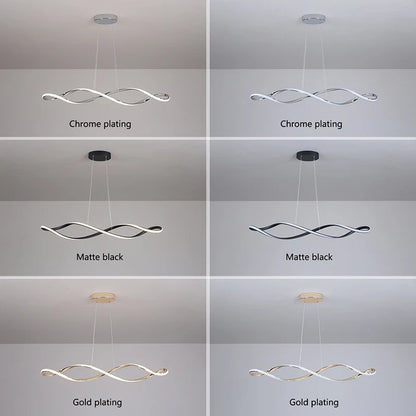 LED Spiral Glow Pendant