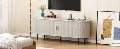 Modern Elegant TV Stand with Power Outlets