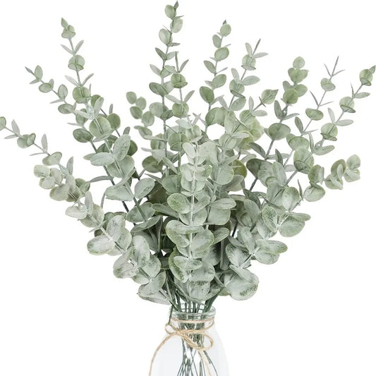 20pcs Realistic Artificial Eucalyptus Stems
