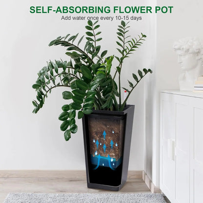 Tall Self-Watering Planter Set (Set of 2)