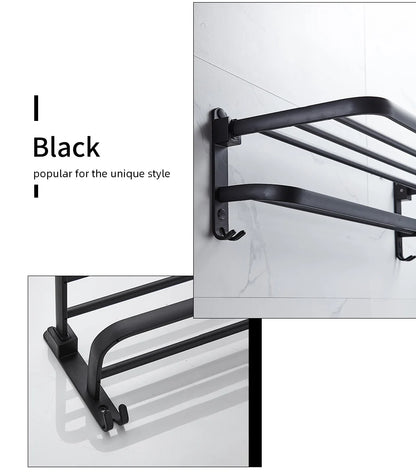 Folding Towel Holder With Hook