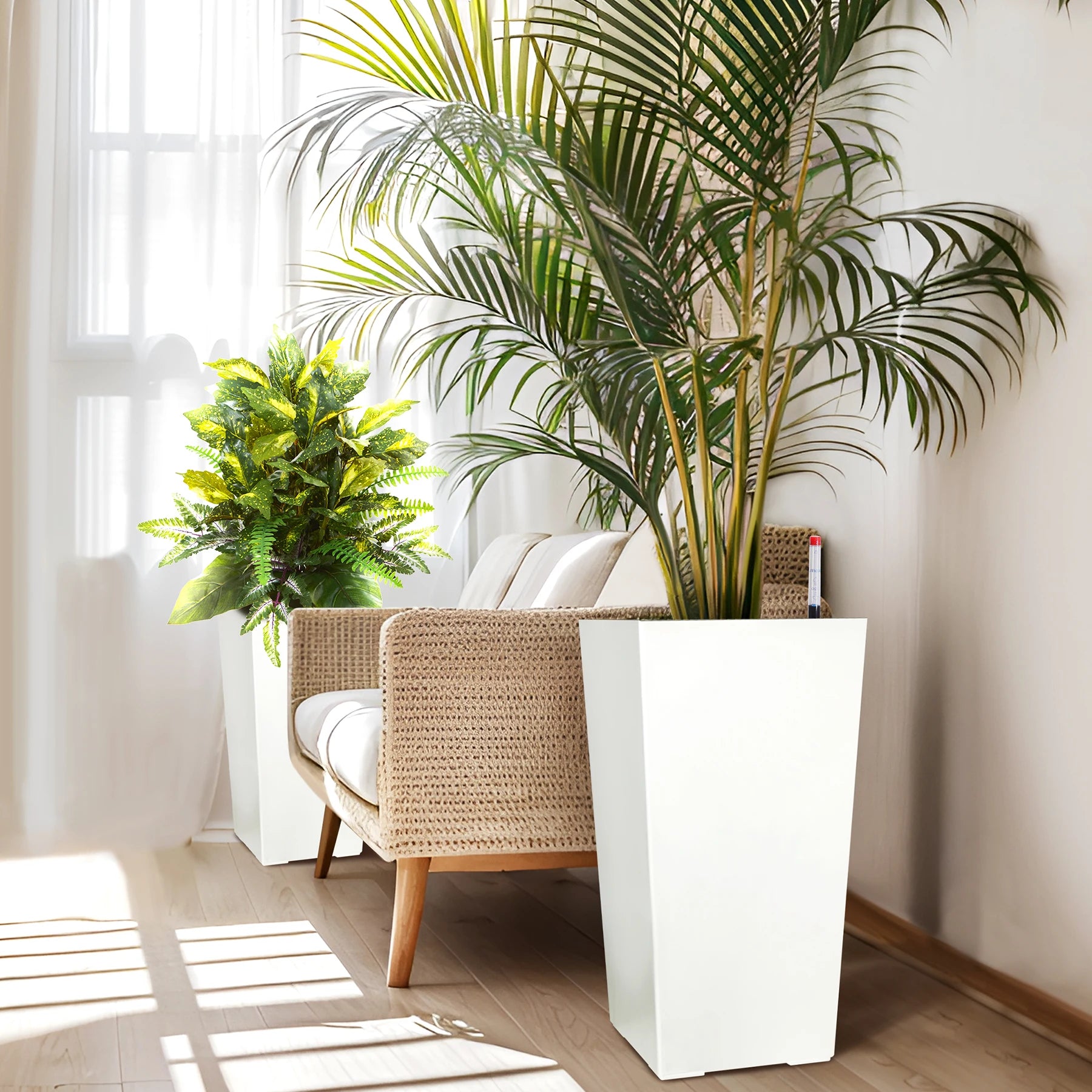 Tall Self-Watering Planter Set (Set of 2)