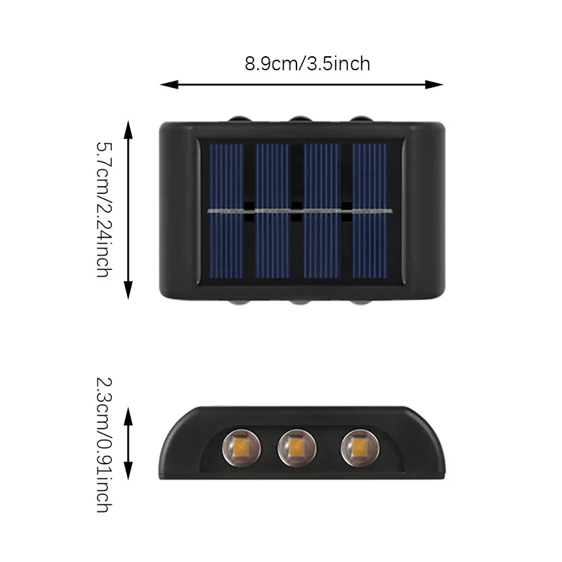 Solar Charged LED Wall Lights