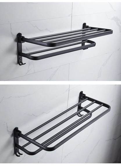 Folding Towel Holder With Hook