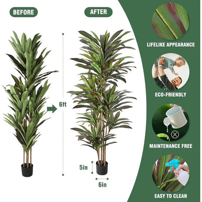 Artificial Dracaena Realistic Indoor Plant