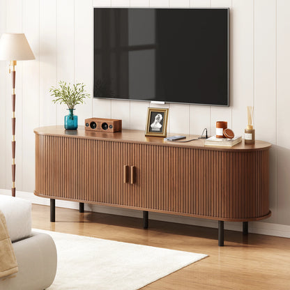 Modern Elegant TV Stand with Power Outlets