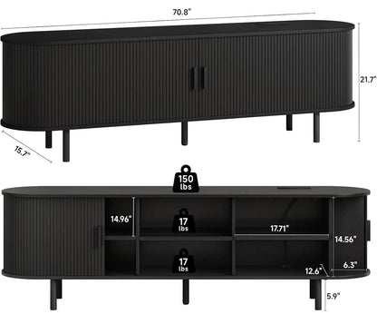 Modern Elegant TV Stand with Power Outlets