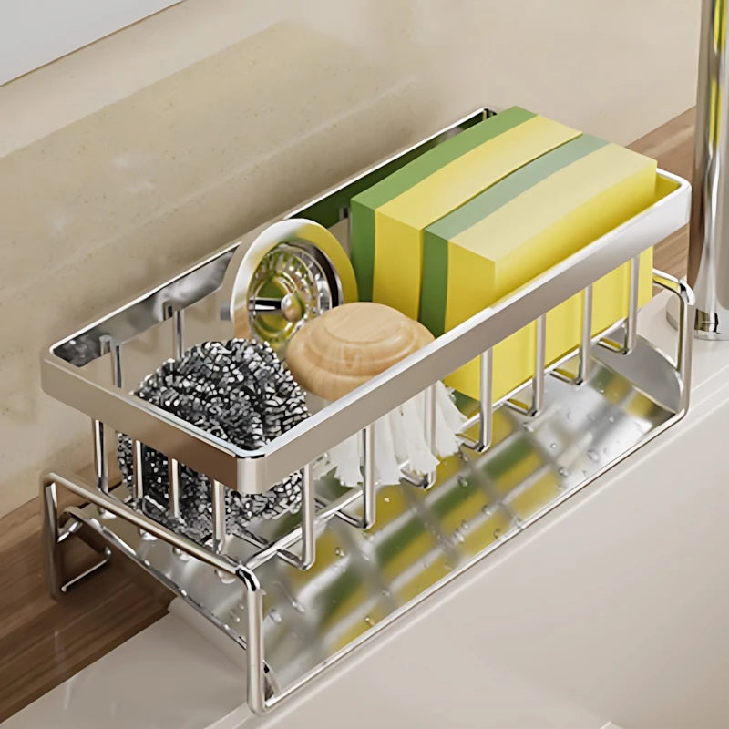 Stainless Steel Draining Kitchen Sink Organizer