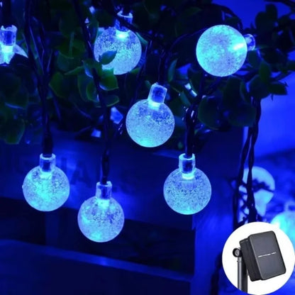 Outdoor Crystal Ball LED String Lights