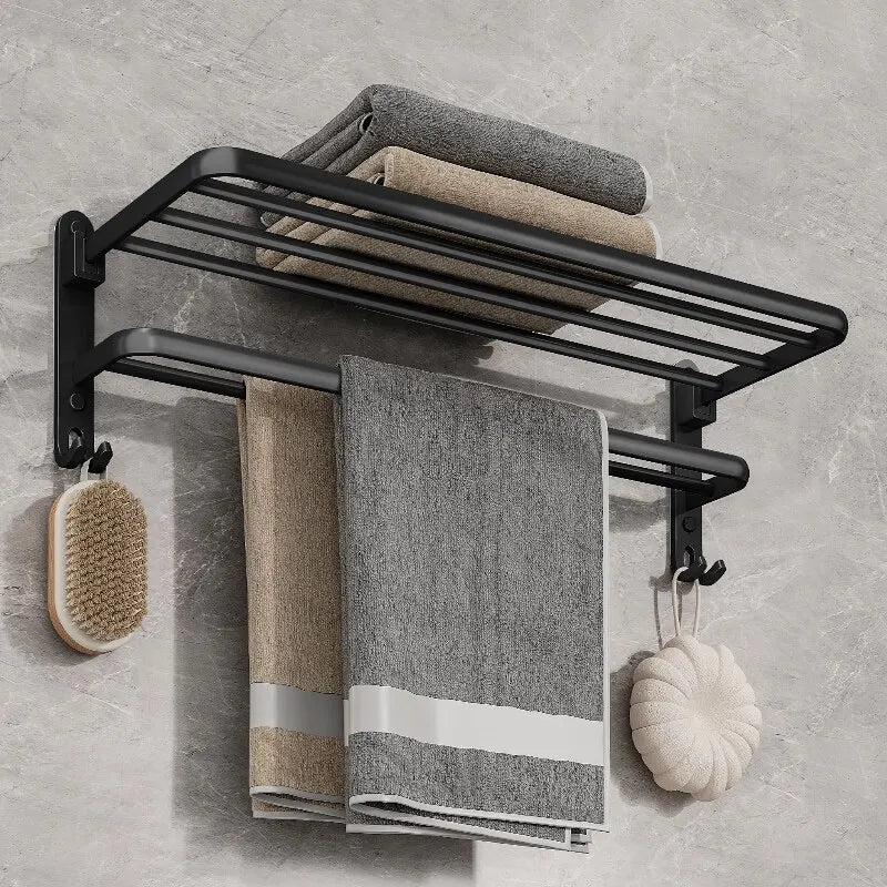 Folding Towel Holder With Hook