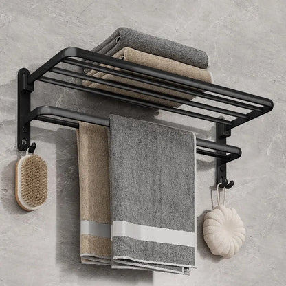 Folding Towel Holder With Hook