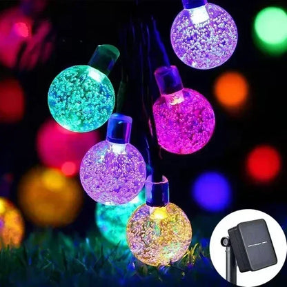 Outdoor Crystal Ball LED String Lights