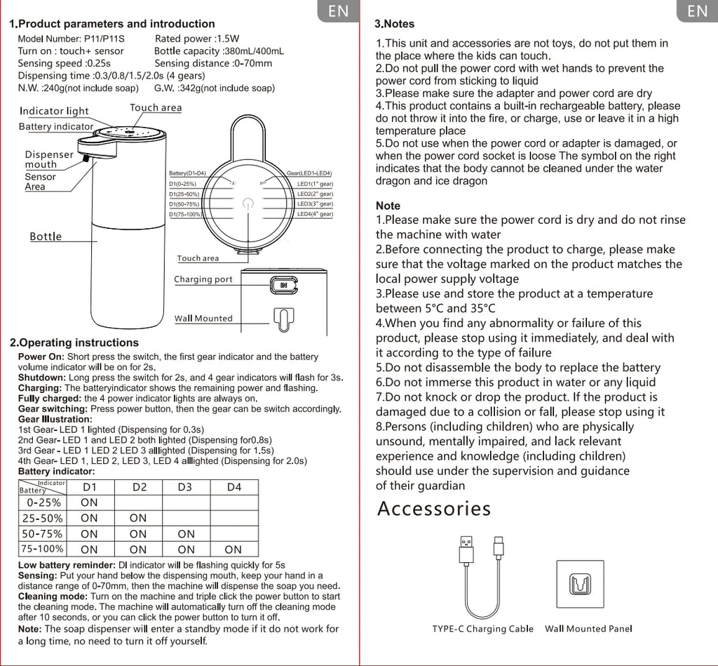 Touch-less Liquid & Foam Soap Dispenser