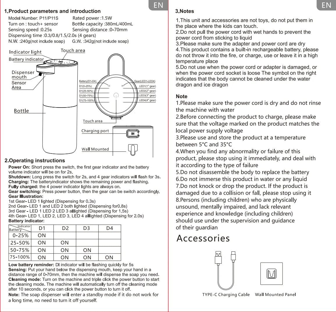 Touch-less Liquid & Foam Soap Dispenser