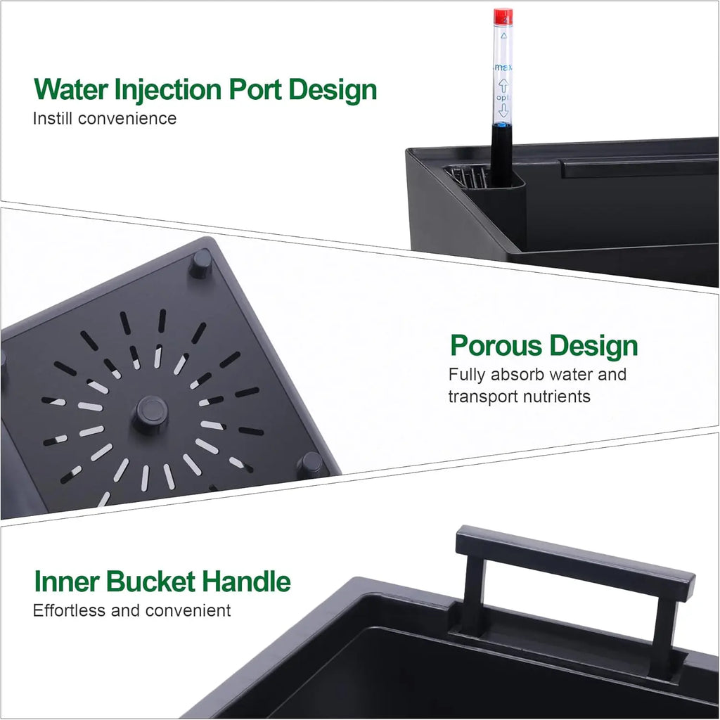 Tall Self-Watering Planter Set (Set of 2)