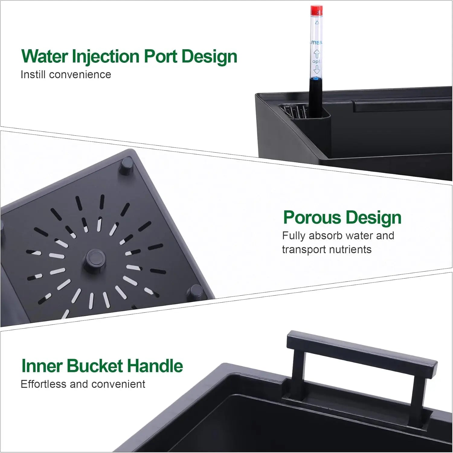 Tall Self-Watering Planter Set (Set of 2)