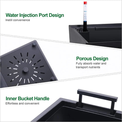 Tall Self-Watering Planter Set (Set of 2)