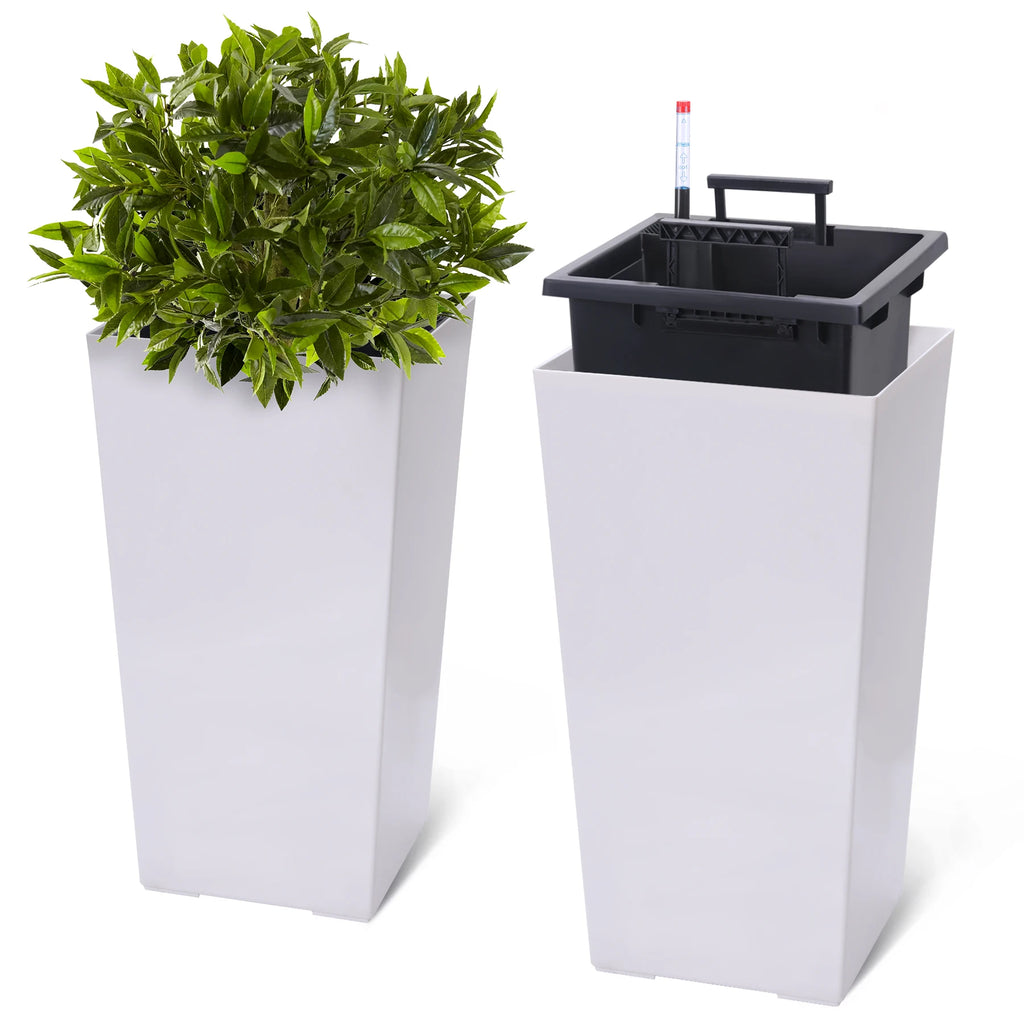 Tall Self-Watering Planter Set (Set of 2)
