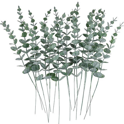 20pcs Realistic Artificial Eucalyptus Stems