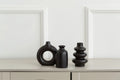 Set of 3 Ceramic Bohemian Vases
