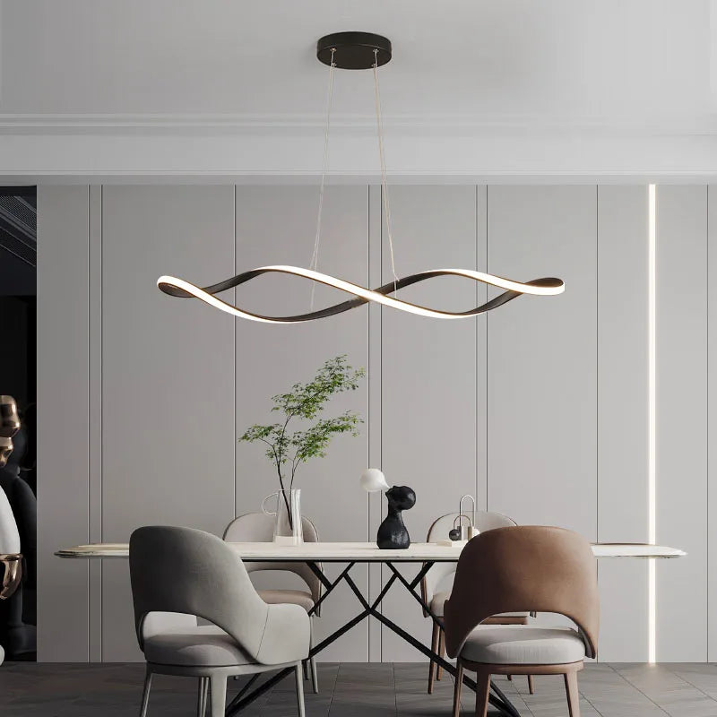 LED Spiral Glow Pendant