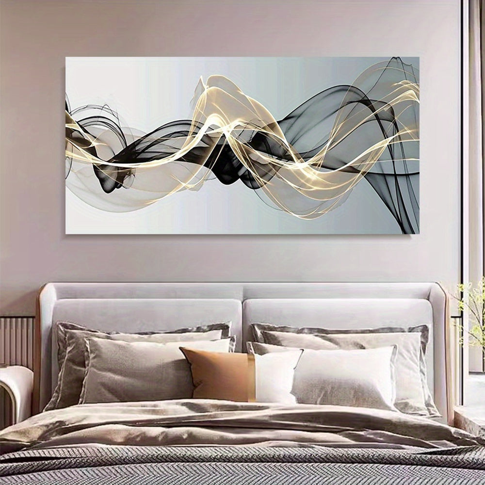 Modern Abstract Ribbon Canvas Art