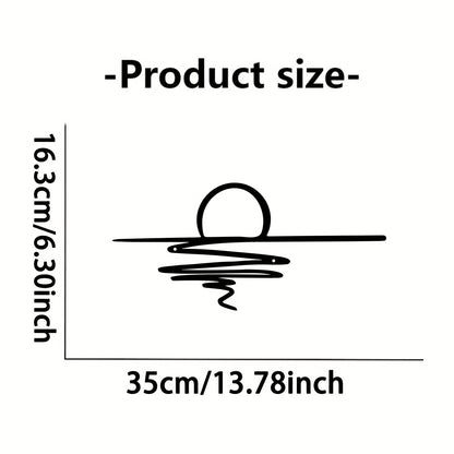 Metal Sun Line Wall Decoration