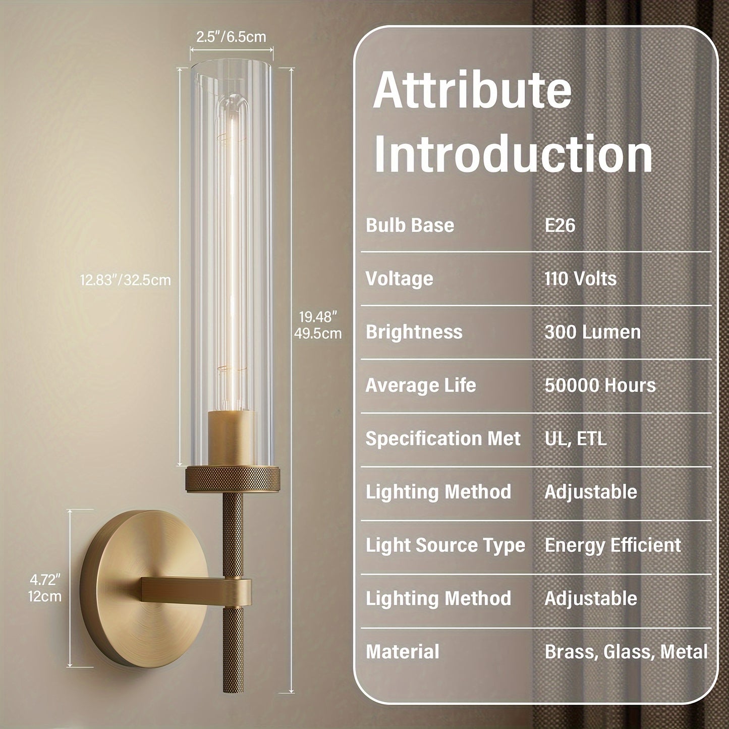 Dimmable Luxury Wall Sconces