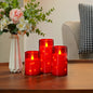 Set of 3 LED Flickering Flameless Candles