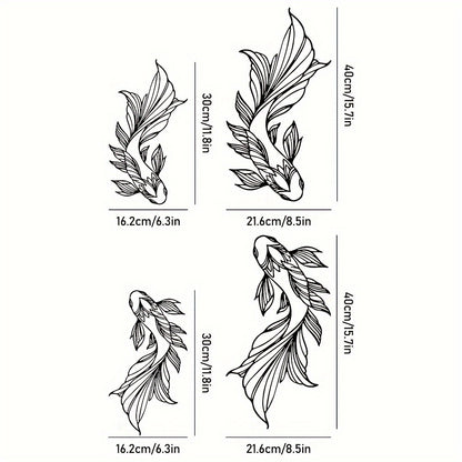 Metal Koi Fish Wall Decoration